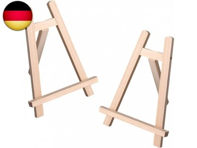 Tischstaffelei Holz Klein Klappbar 20 x 15cm 2 Stück - Mini Holzstaffeleien für 