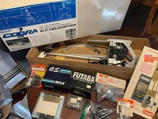 Vintage Cobra Helicopter .40-.50 OS Max 46 SF RC Engine Aerobatic LOT EXTRAS 🔥