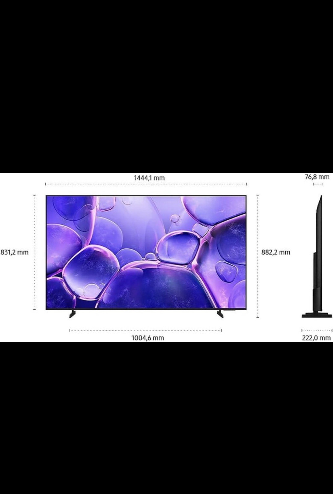 TV 65U8072F 65 Pouces 4K Ultra HD avec processeur Crystal et HDR dynamique