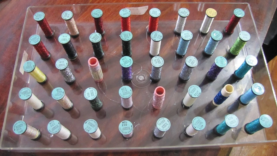 Kreinik Metallic Embroidery Threads Lot Of 40 with case! - Image 2 of 4