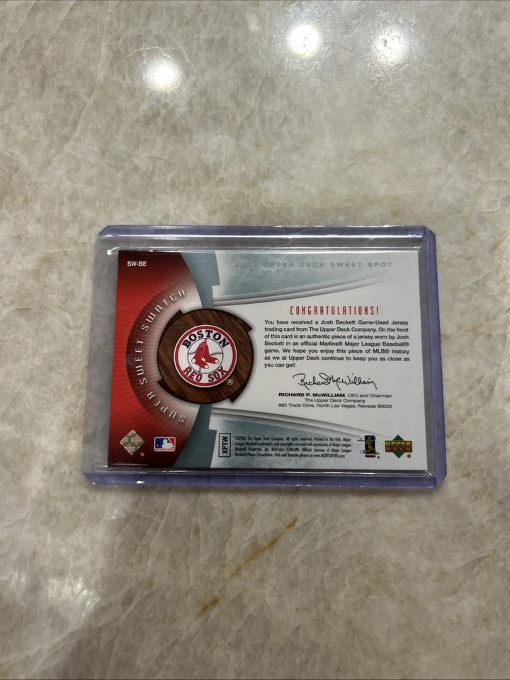 2006 Upper Deck Sweet Spot Super Sweet Swatch /45 Josh Beckett #SW-BE - Image 4 of 4
