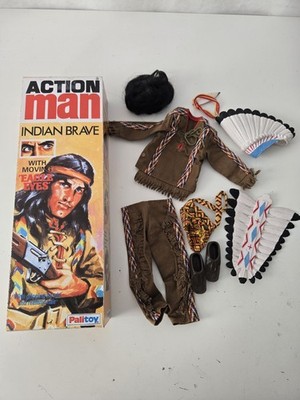 40th Anniversary Action Man Repro Box mit Indian Brave Outfit, selten