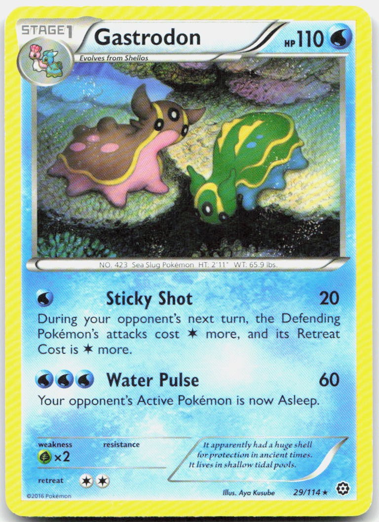 Gastrodon 29/114 Rare Steam Siege Pokemon Moderately Played