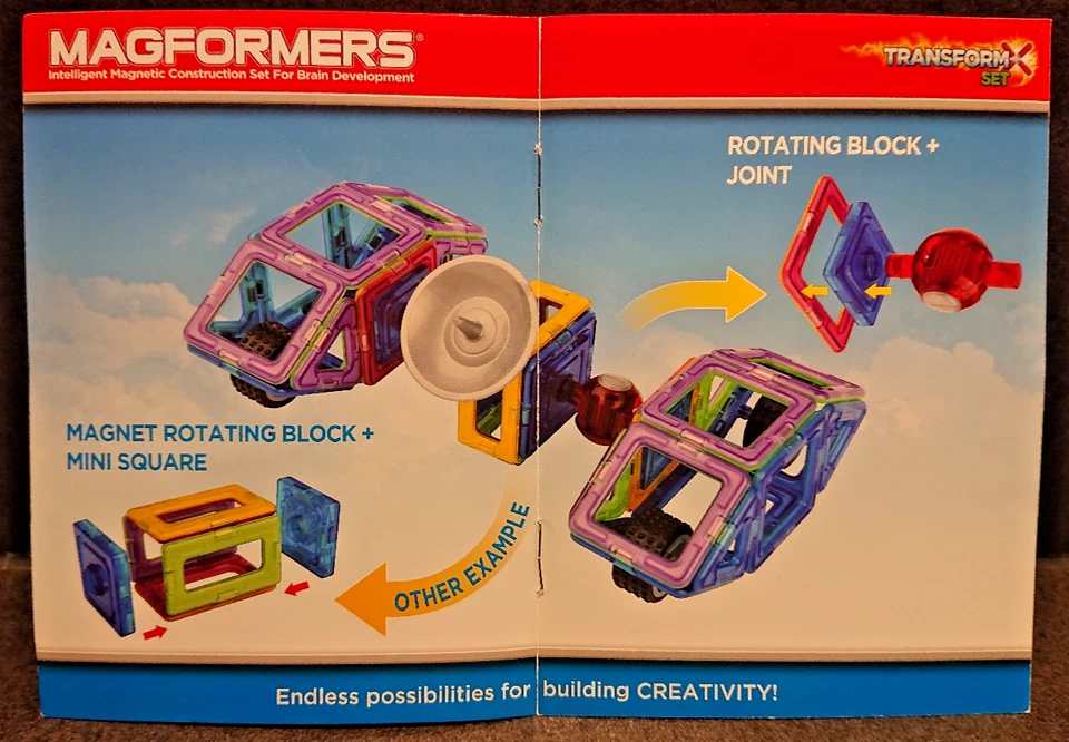 Magformers Transform Set, 9 Teile, gebraucht, inklusive Booklet - Bild 2 von 4