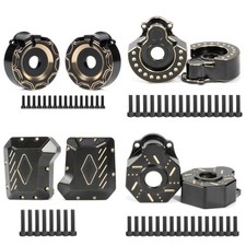2pcs Heavy Duty Brass Outer Portal Drive Housing Cover for 1/10 RC Crawler Car