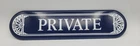 Vintage Private Tag Label Porcelain Enameled Metal Sign Tag