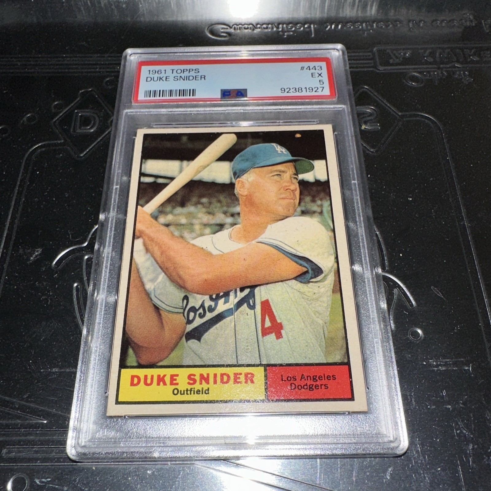 1961 Topps #443 Duke Snider PSA 5 HOF Los Angeles Dodgers
