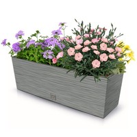 Blumenkasten MeißEl Balkonkasten Pflanzkasten Grau L 58 Cm Mit Topf Einsatz