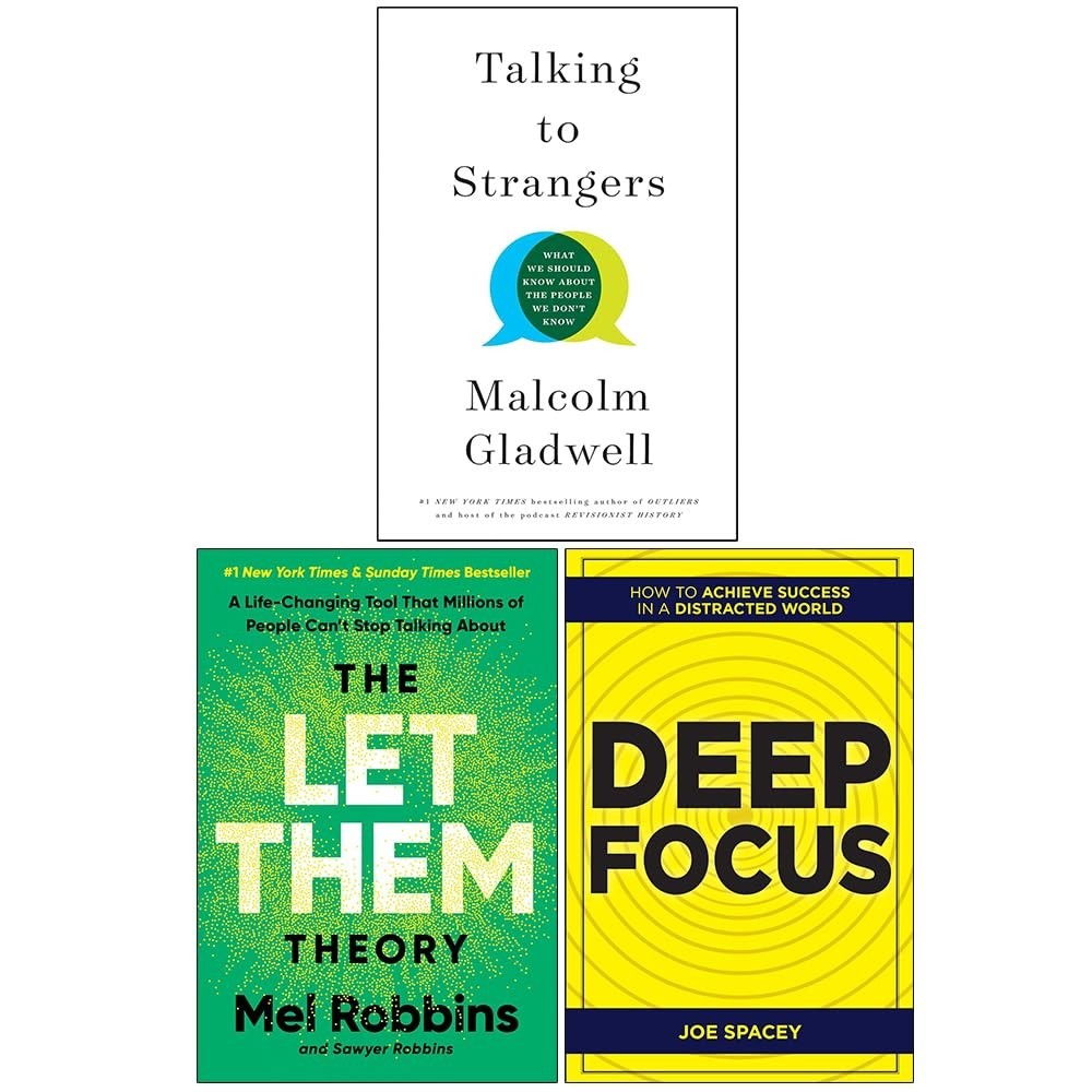 Deep Focus,Talking to Strangers(HB),The Let Them Theory(HB) 3 Books Set NEW