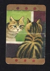 Coles  Vintage Swap Card - Un-named Tabby Cat Looking in Mirror