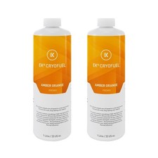 EKWB EK-CryoFuel Premix PC Coolant, 1000mL, Amber Orange, 2-Pack