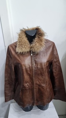 Jacke Mantel LEATHER trend Frau Haut Farbe Brown GRÖSSE S/M Cod. AN301