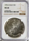 1996 American Eagle Silver Dollar $1 MS 68 NGC