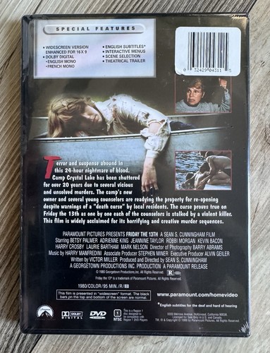 Friday the 13th - Part 1 (DVD, 1999, Paramount) WITH LENTICULAR SLIP π SEALED! - Foto 14 di 14