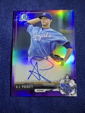 2017 Bowman - Chrome Prospect Autographs A.J. Puckett #CPA-APU Purple Refractor