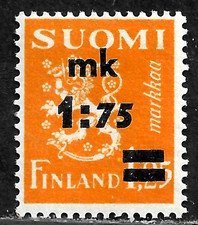 HICK GIRL-MINT FINLAND STAMP  SC#221   1940  SURCHARGE  ARMS       B884