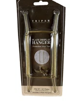 NEW Tripar GOLD Plate Display Hangers Fits 10"-14" Plates Includes 2  Hangers