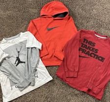 Nike Jordan Boys Clothing Lot Hoodie Shirt Long Sleeve Youth Small Athletic 3pc