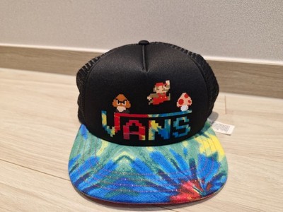 Rare Vans x Nintendo Super Mario Bros Snapback Trucker Hat Tie-Dye 8-Bit Pixel