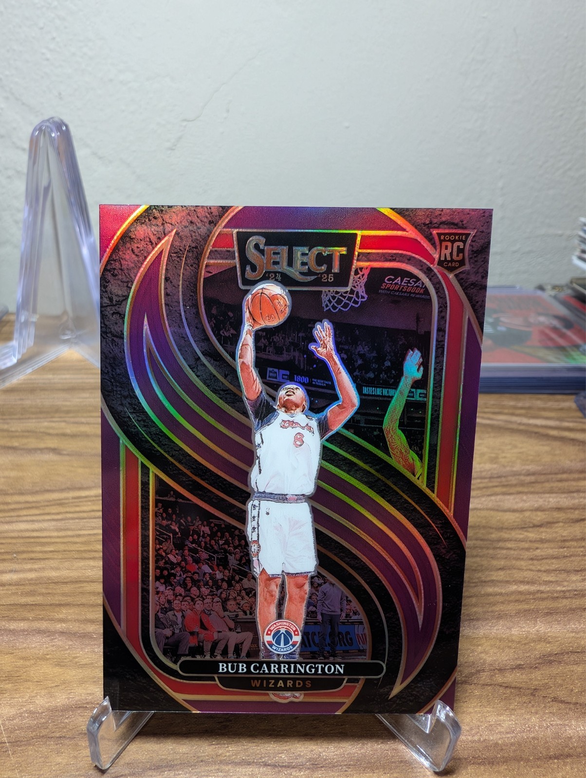 2024-25 Panini Select - Premier Bub Carrington #197 Purple Prizm /99 (RC)