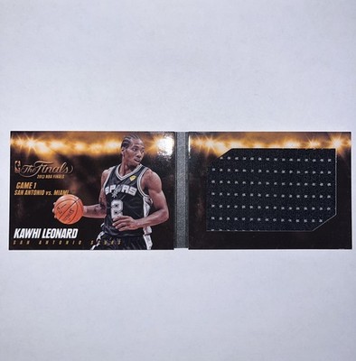 2013-14 PANINI PREFERRED KAWHI LEONARD NBA FINALS WORN JERSEY /99 BOOKLET #8 