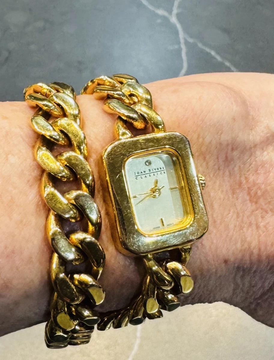 Vintage Joan Rivers Classics Gold Red Crocodile Embossed Watch Keychain Working Joan Rivers Other Watches for sale | eBay main image 3