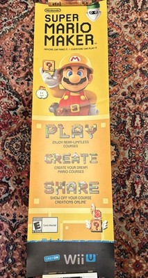Nintendo Super Mario Maker  GameStop Store Promo Plastic AUC1