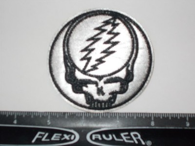 Grateful Dead Iron on Embroidered Patch - Free Shipping Skull