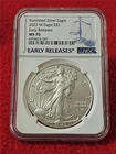 2023-W Silver Eagle Dollar ASE NGC MS 70 BURNISHED     EARLY RELEASES    #T1249