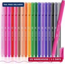 Mr. Pen- Colored Fineliner Pens, 18 Pack, 0.4mm Ergonomic Triangular Barrels,