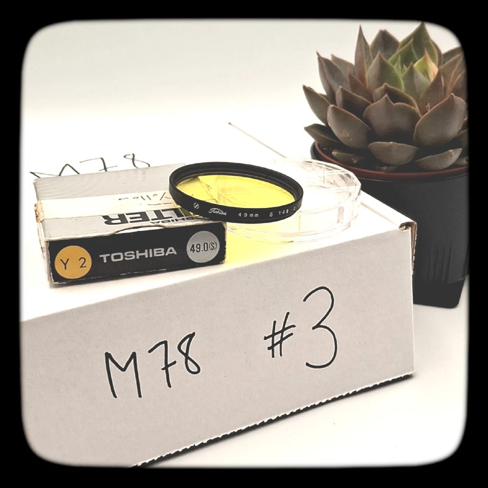GENUINE TOSHIBA Y48 (Y2) YELLOW FILTER 49mm. *VGC* w/Case + Box. (refB) - Image 2 of 4