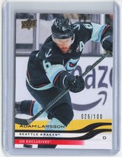 2025-26 Upper Deck UD Exclusives /100 #147 Adam Larsson 026/100 Seattle Kraken
