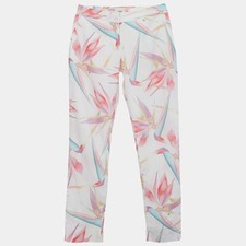 Fendi Kids White Floral Print Cotton Trousers 12 Yrs