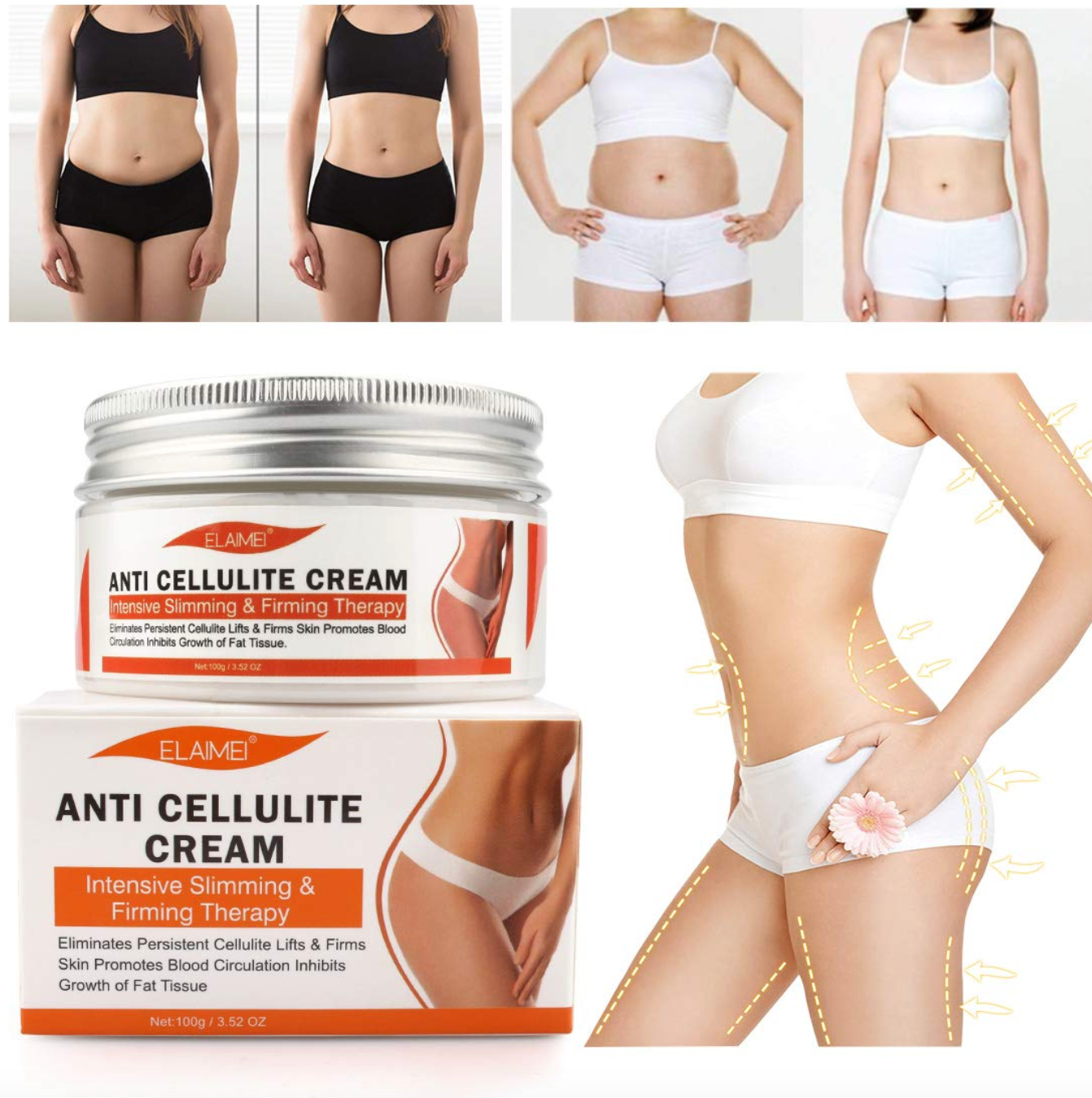 Slimming Cream Tummy Leg Hips Body Fat Burner Anticellulite Loss