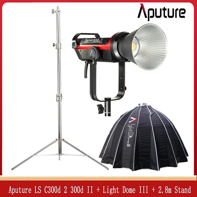 Aputure LS C300d II COB LED Videoleuchte Lampe +Light Dome III Softbox+2.8mStand