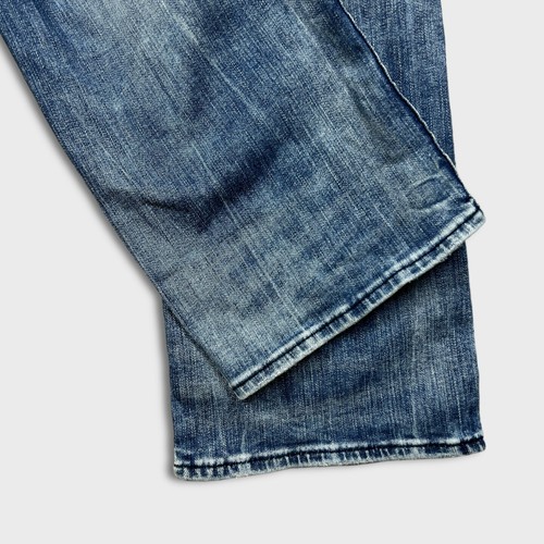 Jeans True Religion Uomo 36x33 Blu Ricky World Tour Relaxed Pantalone Denim Dritto - Foto 8 di 11