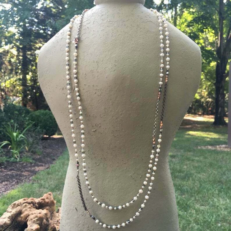 Silpada 925 Sterling Silver Copper Pearl Brass Magnificent Mile Necklace  N1993 - Image 2 of 4