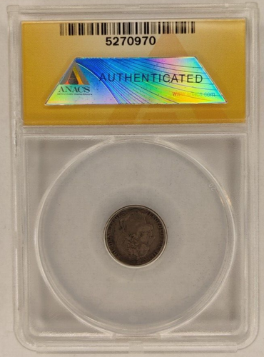1844 BELGIUM LEOPOLD I SILVER 1/4FRANC VF30 Details ANACS Coin Fourth Frank 1B - Picture 2 of 4