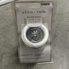 Allen  Roth Fixed 4-1/2" Post Sink Waste Strainer Stainless Steel Finish