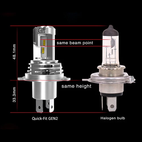 HB1 - 9004 LED Headlight Bulb Kit - QUICK FIT G2 - Smart Fit Car Headlamp Bulbs  - Image 2 of 4