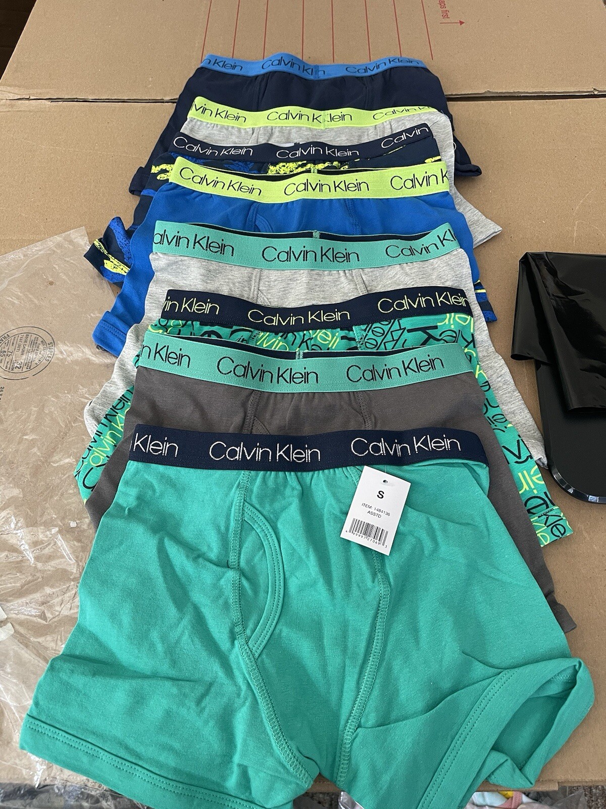 Calvin Klein Boys' Youth Boxer Briefs, 8-pack UNDERWEAR SHORT S