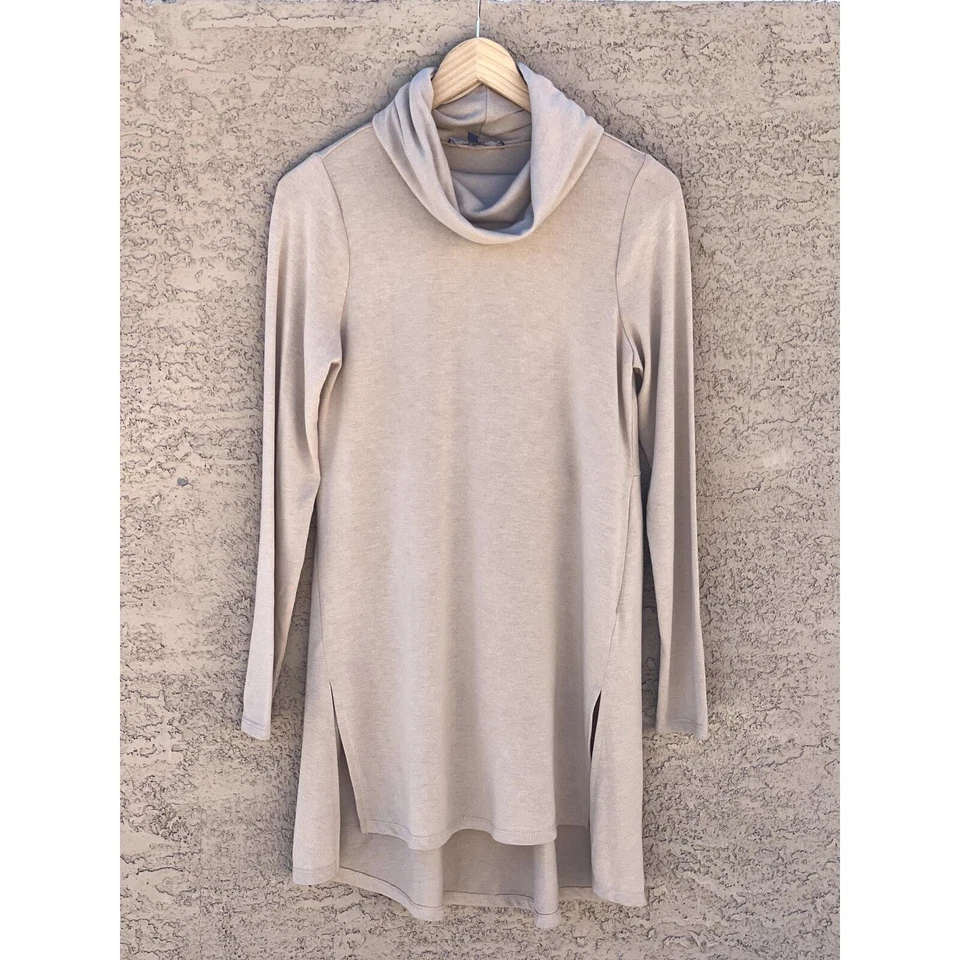 Túnica Lisa Rinna Colección Cuello Capucha con Detalle de Costura Hthr Avena ~ XS Foto 4 de 4