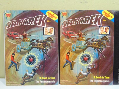 STAR TREK A Bomb In Time: The Psychocrystals Whitman Comics #11358 1978 LOT OF 2