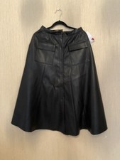 HIDE. skirt size UK 10 faux leather in black  New