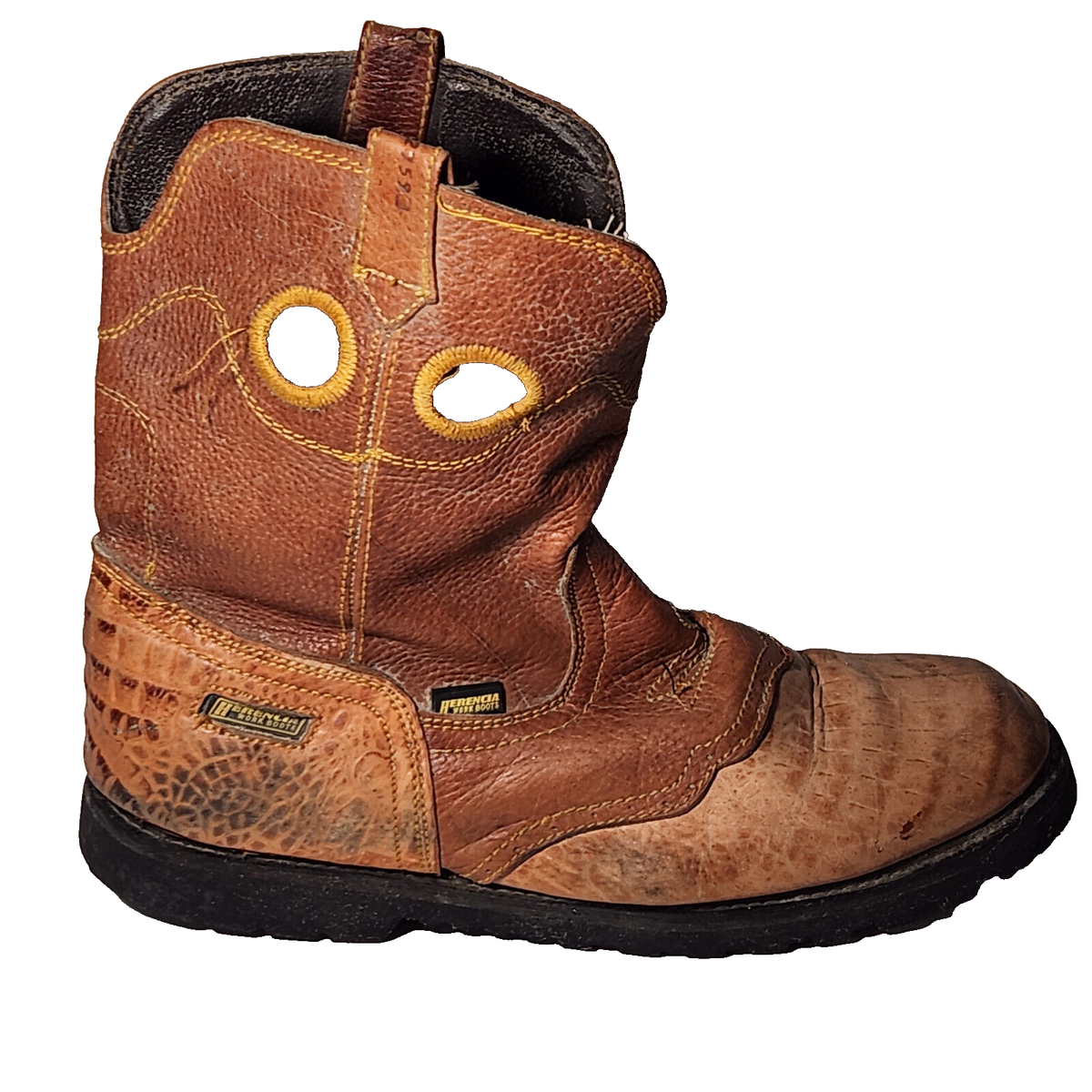 Herencia Work Boots Mens 12 Genuine Cowhide Leather Western Brown