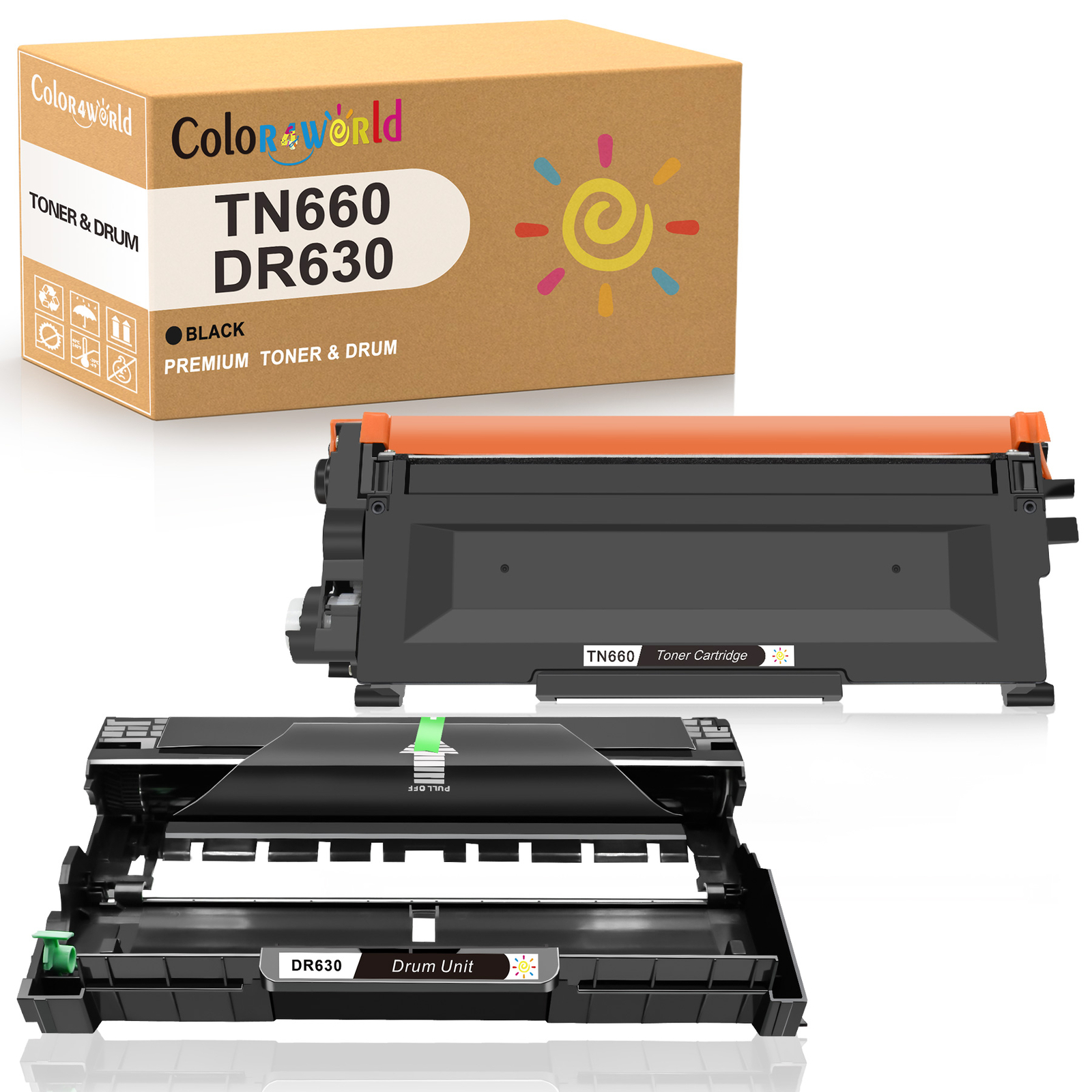 DR630 Drum TN660 Toner For Brother MFC-L2720DW MFC-L2740DW HL-L2300D HL-L2320D