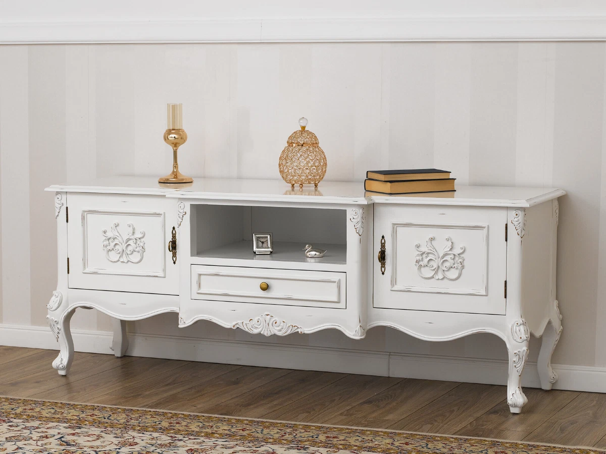 TV Stand Hector Shabby Chic Style Antique White