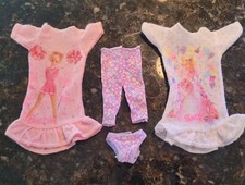 Vintage Barbie Nightgowns Nightshirts Pink White PJs Gowns Lot