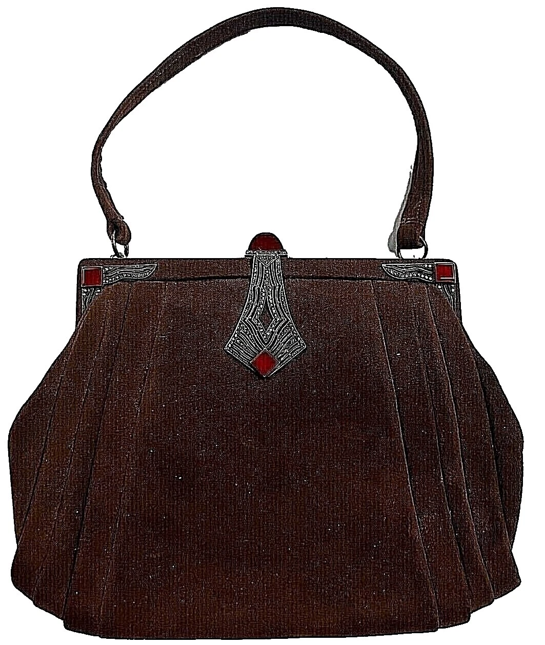 Cartera marrón Art Deco Vintage Bolsas, Bolsos y estuches