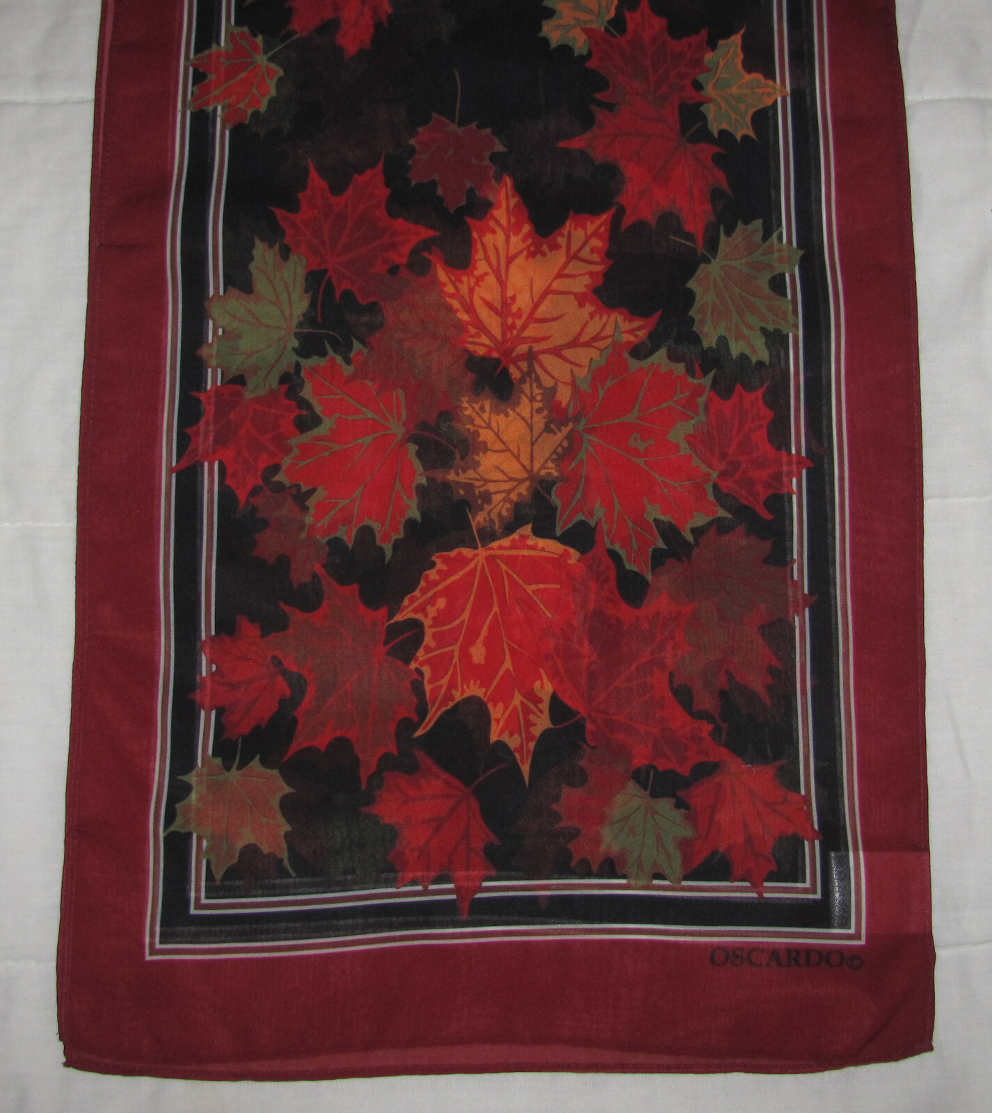 Oscardo Polyester Rectangular Scarf - Fall Leaves… - image 2
